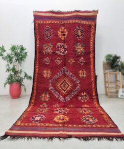 Alternative view of YARA - Red Moroccan Rug - Berber Vintage Sbai Carpet 5x12