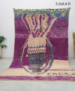 berber pink rug hang against wall