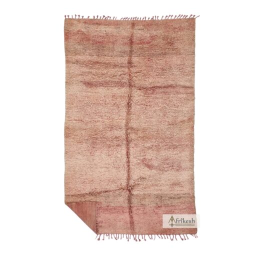 MACHREK - Moroccan Peach Rug - Berber Vintage Solid Carpet 6x10