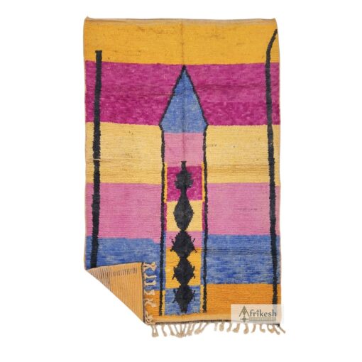 Purple & Mustard Moroccan Rug 2