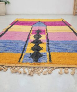 Purple & Mustard Moroccan Rug 1