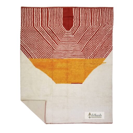 LUFIN - Beni Ourain Rug 12x15 - Red & Orange Moroccan Rug