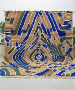 Taupe & Blue Rug (1)