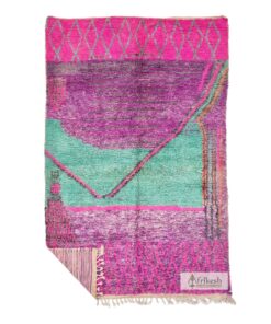 ROAYA - Dark Purple Rug - Berber Boujaad Abstract Rug 6x9