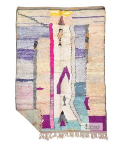 TIFANA- Boujaad Boho Rug 8x10 - Purple Abstract Moroccan Rug