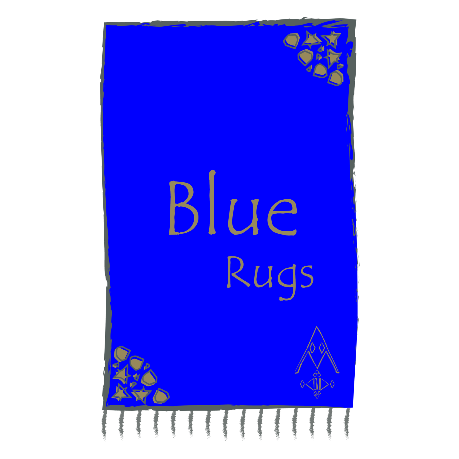 Blue wool Rug