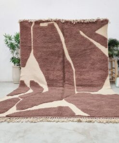 Alternative view of TISSIA - Brown Moroccan Rug - Tufted Beni Ourain Custom Rug Sizes