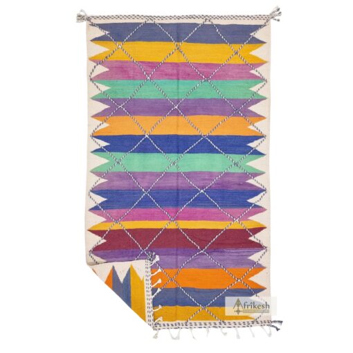 ZILOUA – Custom Flatweave Geometric Rug – Multicolor Kilim Rug