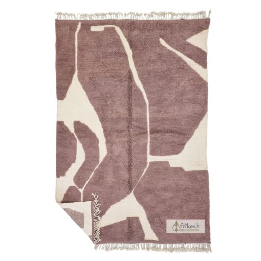 TISSIA - Brown Moroccan Rug - Tufted Beni Ourain Custom Rug Sizes