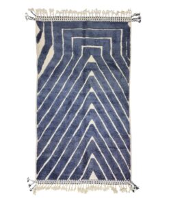 RAMAS - Beni Ourain Rug – Tufted Custom Steel Blue Rug