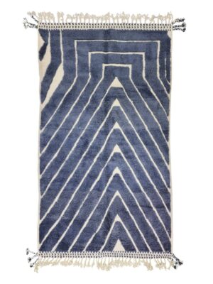 RAMAS - Beni Ourain Rug – Tufted Custom Steel Blue Rug
