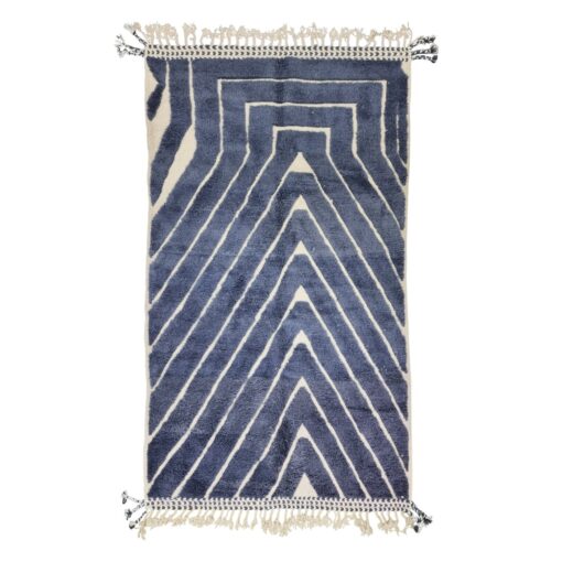 RAMAS - Beni Ourain Rug – Tufted Custom Steel Blue Rug