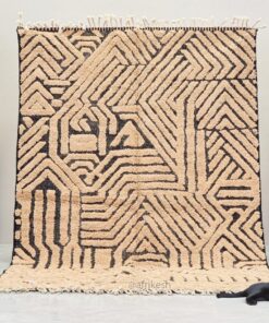 Alternative view of HORIZON - Beni Ourain Rug – Tufted Custom Beige Black Rug