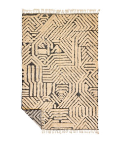 HORIZON - Beni Ourain Rug – Tufted Custom Beige Black Rug