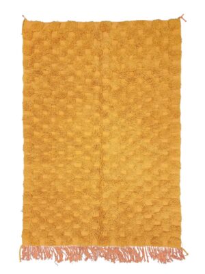 KHARDAL - Beni Ourain Rug – Custom Mustard Checkered Rug