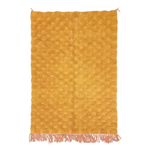 KHARDAL - Beni Ourain Rug – Custom Mustard Checkered Rug