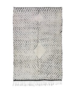 NAZEN - Beni Ourain Rug – Tufted Custom White & Black Rug
