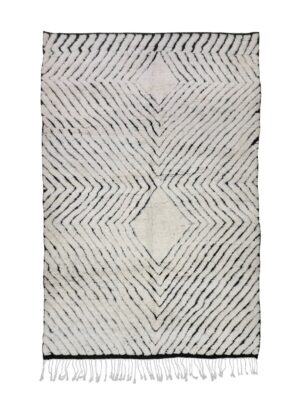 NAZEN - Beni Ourain Rug – Tufted Custom White & Black Rug