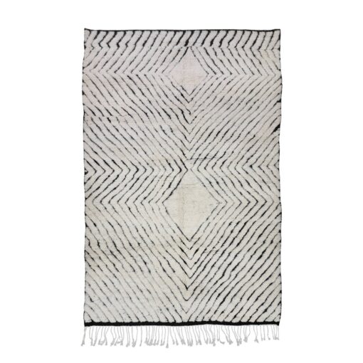 NAZEN - Beni Ourain Rug – Tufted Custom White & Black Rug