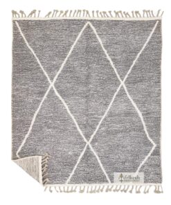 ARMA – Gray & White Rug– Beni Ourain Geometric Custom Rug Sizes