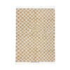 DAYAL - Beni Ourain Rug – Checkered Beige Orange & White Custom Rug
