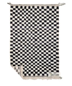 ARSH - Beni Ourain Rug – Checkered Custom Black & White Rug