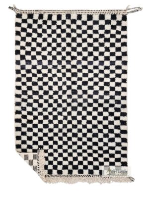 ARSH - Beni Ourain Rug – Checkered Custom Black & White Rug