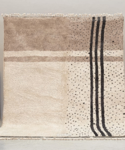 Ameni – Beige and White Rug- Beni Ourain Dotted Carpet– Custom Sizes