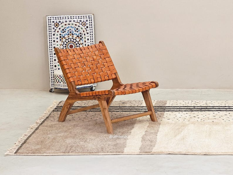 Ameni – Beige and White Rug- Beni Ourain Dotted Carpet– Custom Sizes - Image 4