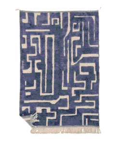 Chams – Blue And Beige Rug – Beni Mrirt Tufted Custom Rug