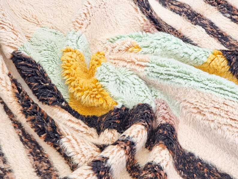 Aghilas – White and Black Striped Rug | Moroccan Beni Ourain Rug – Custom Sizes - Image 7