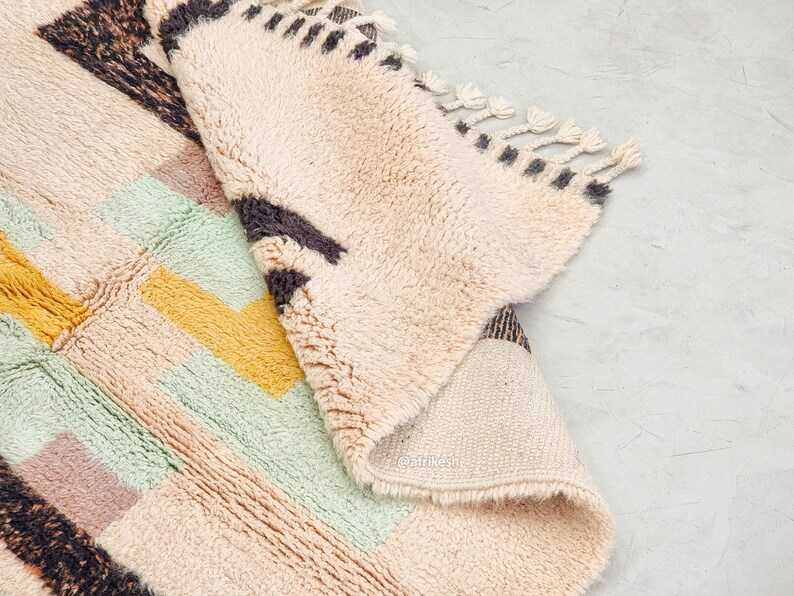 Aghilas – White and Black Striped Rug | Moroccan Beni Ourain Rug – Custom Sizes - Image 8