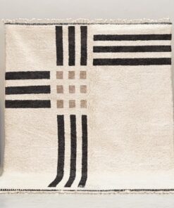 Alternative view of Amalina – Beni Ourain Black and White Rug – Moroccan Geometric Rug