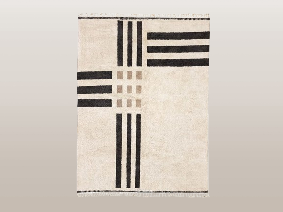Amalina – Beni Ourain Black and White Rug – Moroccan Geometric Rug