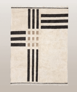 Amalina – Beni Ourain Black and White Rug – Moroccan Geometric Rug