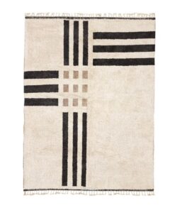 Amalina – Beni Ourain Black and White Rug – Moroccan Geometric Rug