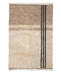 Ameni – Beige and White Rug- Beni Ourain Dotted Carpet– Custom Sizes