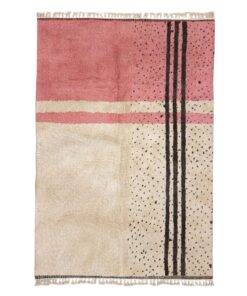 Ameni – Pink and White Carpet - Beni Ourain Dotted Rug – Custom Sizes