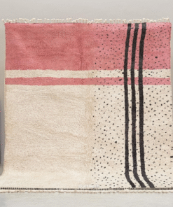Ameni – Pink and White Carpet - Beni Ourain Dotted Rug – Custom Sizes
