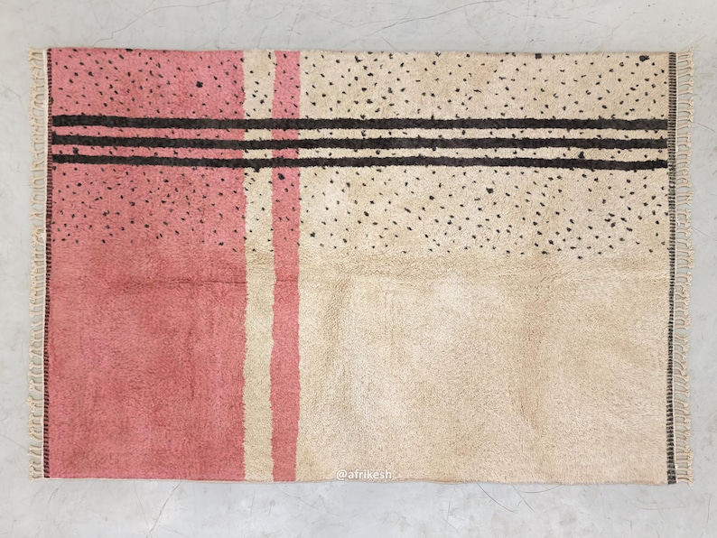 Ameni – Pink and White Carpet - Beni Ourain Dotted Rug – Custom Sizes - Image 7