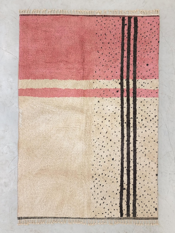 Ameni – Pink and White Carpet - Beni Ourain Dotted Rug – Custom Sizes - Image 8