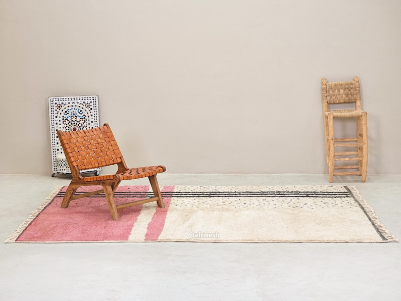 Ameni – Pink and White Carpet - Beni Ourain Dotted Rug – Custom Sizes - Image 4