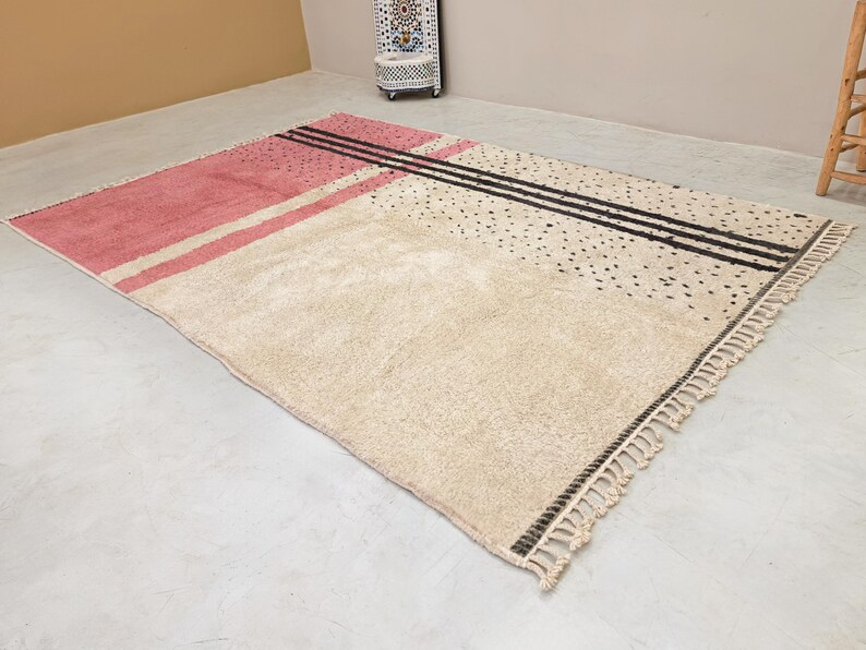 Ameni – Pink and White Carpet - Beni Ourain Dotted Rug – Custom Sizes - Image 3