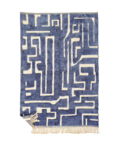 Chams – Blue And Beige Rug – Beni Mrirt Tufted Custom Rug