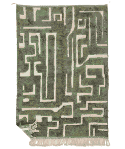 Chams – Green And Beige Rug – Beni Mrirt CustomTufted Rug