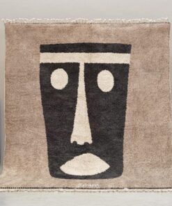 Alternative view of Ghita – Beige And Black Rug – Beni Ourain Custom Abstract Rug