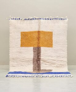 Alternative view of LALLA – Blue And White Rug – Beni Ourain Abstract Custom Rug