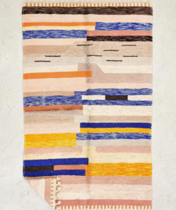 Isli – Multicolor Striped Rug | Moroccan Beni Ourain Rug – Custom Sizes