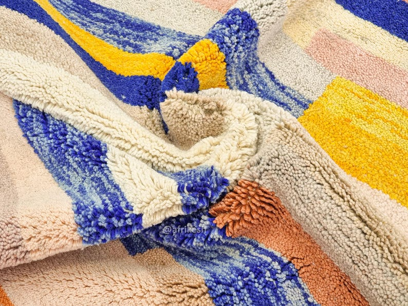 Isli – Multicolor Striped Rug | Moroccan Beni Ourain Rug – Custom Sizes - Image 7