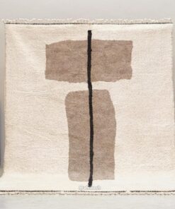 Alternative view of Jawhara–  Beige and White Rug – Beni Ourain Abstract Custom Rug